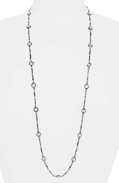 Halogen Long Bezel Station Necklace