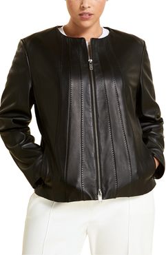 Plus Size Women's Marina Rinaldi Elettra Sheepskin Leather Jacket