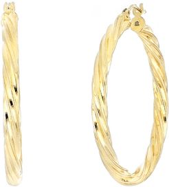 14K Gold Textured Hoop Earrings (Nordstrom Exclusive)