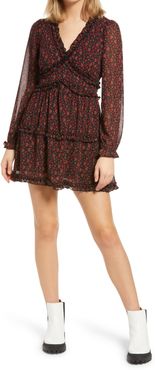 Floral Ruffle Long Sleeve Minidress