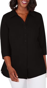 Plus Size Women's Foxcroft Pamela Non-Iron Tunic Blouse