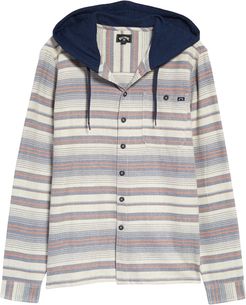 Flannel Button-Up Hoodie