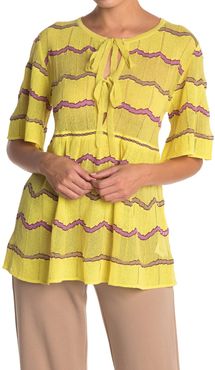 M Missoni Wavy Stripe Babydoll Blouse at Nordstrom Rack