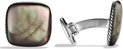 Streamline Cuff Links With Black Mother-Of-Pearl