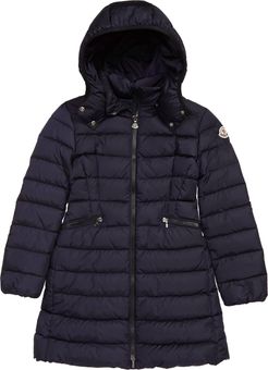 Girl's Moncler Charpal Water Resistant Down Hooded Puffer Coat