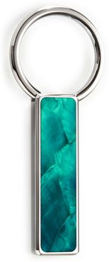 M-Clip Teal Angel Wing Key Ring - Blue