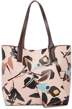 kate spade new york abstract print reversible leather tote at Nordstrom Rack