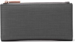 Signature Slim Coated Canvas Wallet - Grey