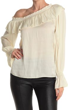 Ramy Brook Remy Ruffled One Shoulder Long Sleeve Top at Nordstrom Rack