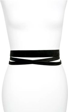 Skinny Leather Wrap Belt