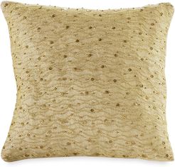Gilded Wavy Thread Accent Pillow