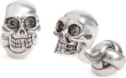 3D Embellished Skull Cuff Links