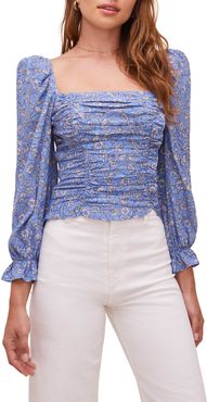 Tonina Floral Ruched Puff Sleeve Top