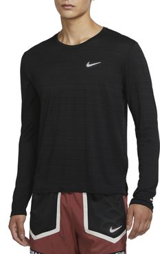 Big & Tall Nike Dri-Fit Miler Men's Long Sleeve Running T-Shirt