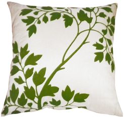 DIVINE HOME Green Branch Throw Pillow - 18"x18" at Nordstrom Rack