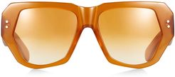 Bec & Bridge 48mm Geometric Sunglasses - Caramel/ Terracotta Gradient