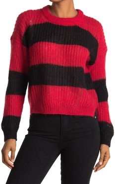 Zadig & Voltaire Gaby Distressed Striped Sweater at Nordstrom Rack