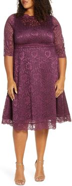 Plus Size Women's Kiyonna Lacy Cocktail Dress