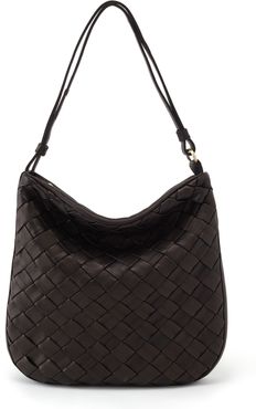 Merge Leather Shoulder Bag - Black
