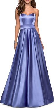 Strapless Satin Ballgown