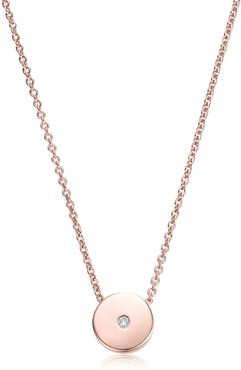 Linear Solo Diamond Pendant Necklace