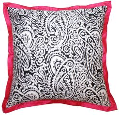 DIVINE HOME Paisley Bordered Throw Pillow - 20"x20" at Nordstrom Rack