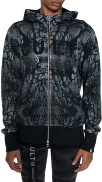 Cult Of Individuality Raven Sublimation Split Zip Hoodie at Nordstrom Rack