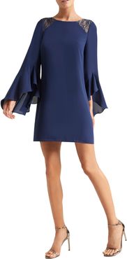 Haltson Heritage Lace Shoulder Long Sleeve Cocktail Dress