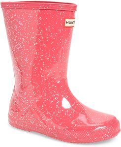 Girl's Hunter First Classic Giant Glitter Waterproof Rain Boot