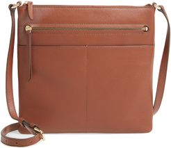 Phoebe Leather Crossbody Bag - Brown