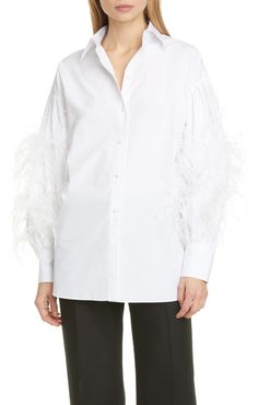 Feather Sleeve Poplin Shirt