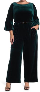 Calvin Klein Velvet Bell Sleeve Jumpsuit at Nordstrom Rack