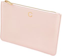 Personalized Faux Leather Pouch - Pink