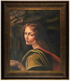 Overstock Art young woman) - Framed Oil reproduction of an original painting by Leonardo Da Vinci at Nordstrom Rack