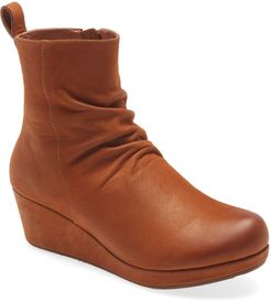 Yash Slouchy Leather Wedge Bootie