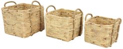 Willow Row Large Rectangular Natural Colored Water Hyacinth Storage Baskets - Set of 3 at Nordstrom Rack