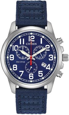 Citizen Men's Military Eco Drive Blue Strap Watch 39mm at Nordstrom Rack