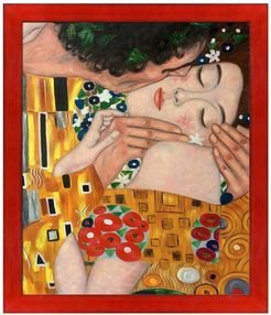 Overstock Art The Kiss, Close-Up - Framed Oil reproduction of an original painting by Gustav Klimt at Nordstrom Rack