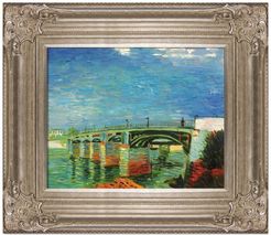 Overstock Art The Seine Bridge at Asnieres by Vincent Van Gogh Framed Hand Painted Oil Reproduction - 18" x 20" at Nordstrom Rac