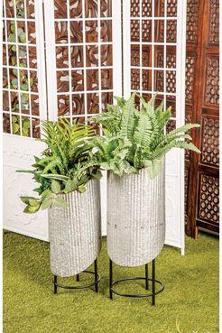 Willow Row Grey Modern Metal Plant Stand - Set of 2 at Nordstrom Rack
