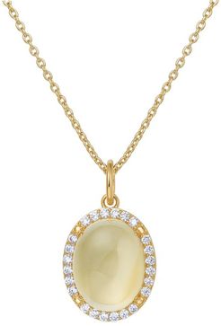 LaFonn Gold Plated Sterling Silver Round Cut Simulated Diamond Pendant Chain Necklace at Nordstrom Rack