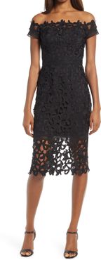 Amabella Off The Shoulder Lace Cocktail Dress