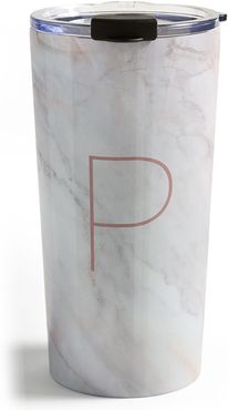 Marbled Monogram Travel Mug