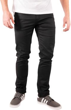 Stripe Selvedge Shiny Black Jeans