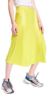 Lucille Silk Charmeuse Midi Slip Skirt