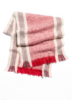 Brushed Racer Stripe Blanket Scarf