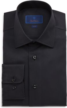 Big & Tall David Donahue Trim Fit Cotton Dress Shirt