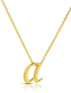 Robert Coin Cursive Initial Pendant Necklace