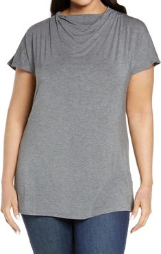 Plus Size Women's Halogen Drape T-Shirt