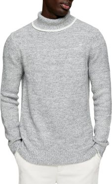 Tipped Roll Neck Sweater